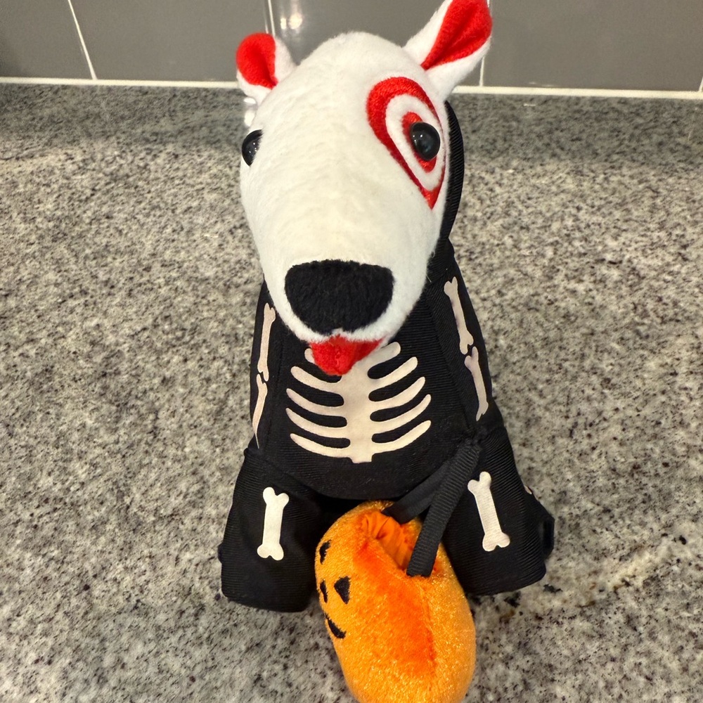 Halloween Skeleton Target Dog Plush
